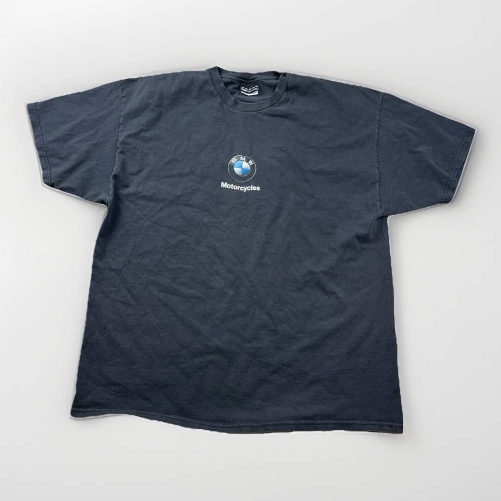 Vintage BMW Motorcycles T Shirt Mens 2XL Double Sided Holding Tighter Than Ever